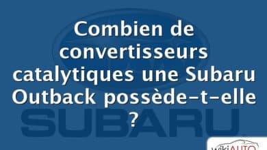 Combien de convertisseurs catalytiques une Subaru Outback possède-t-elle ?